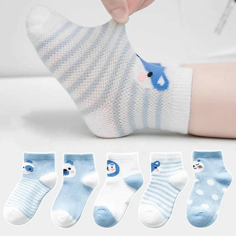 5 Pairs Infant Baby Socks - Soft and Adorable - INFANTSY