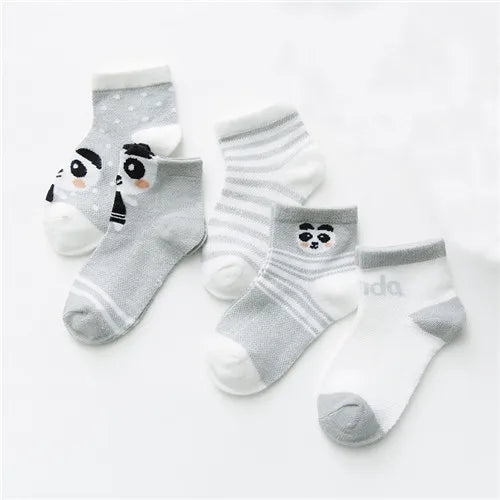 5 Pairs Infant Baby Socks - Soft and Adorable - INFANTSY