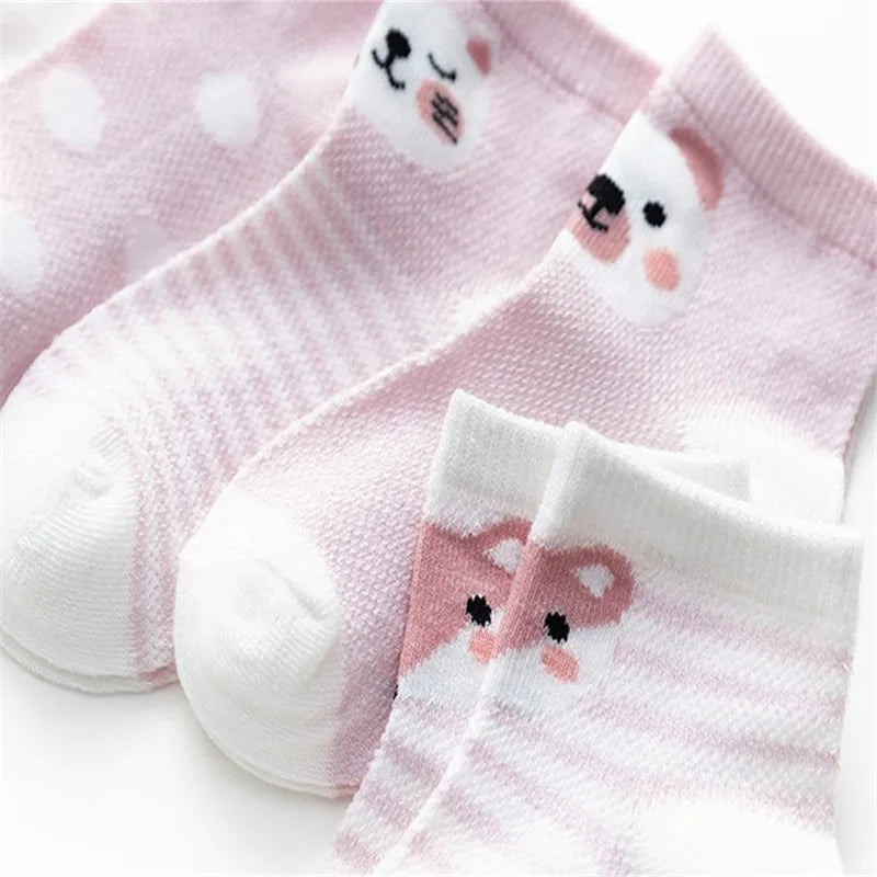 5 Pairs Infant Baby Socks - Soft and Adorable - INFANTSY