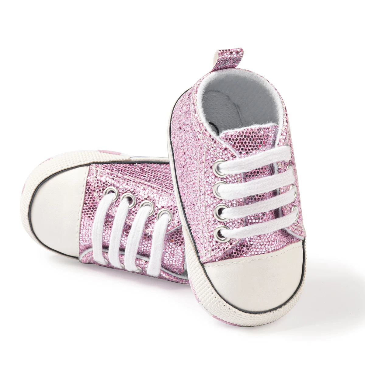 Baby Shoes Classic Sequins Canvas Shoes – Stylish Comfort for Tiny Feet - INFANTSY